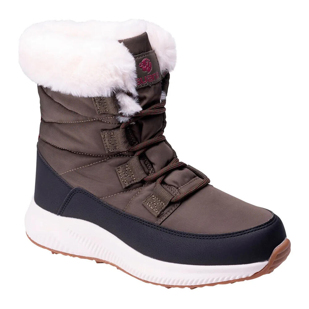 Womens/Ladies Berra Waterproof Mid Cut Snow Boots (Olive/Anthracite/Red)