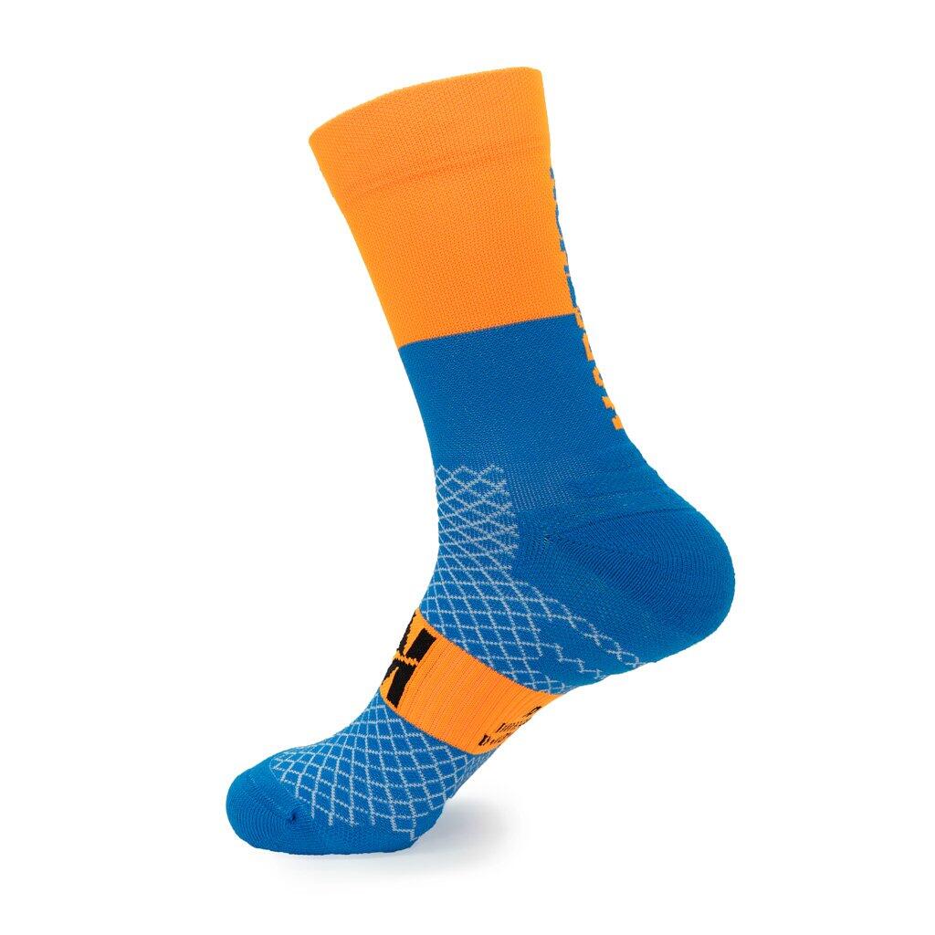 Calcetines Running Unisex 2 hilos Naranja Azul MARATHON 6/6