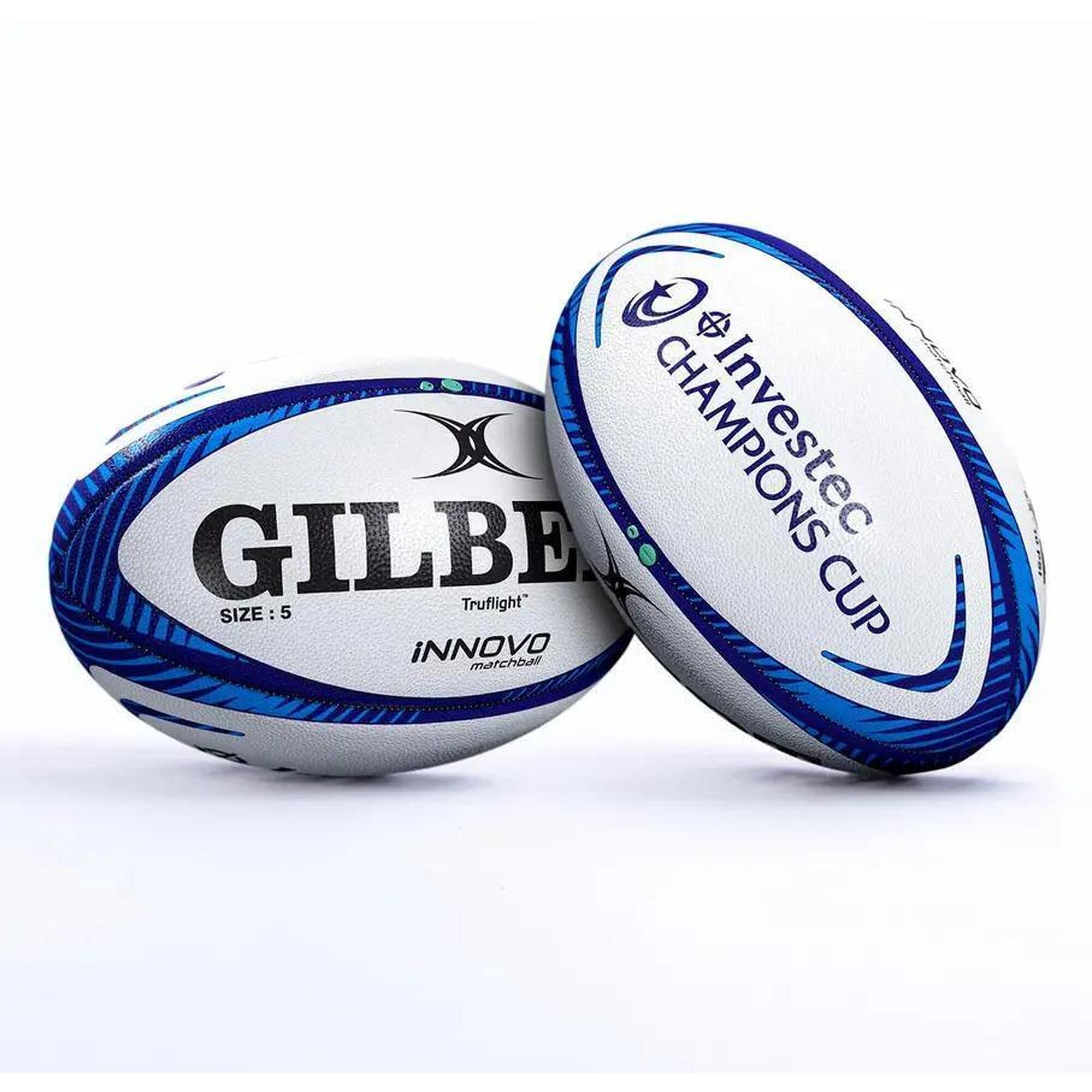 Gilbert - Ballon De Rugby Gilbert Innovo Officiel Match Champions Cup - Ballon De Rugby - Bleu - 5 - Decathlon
