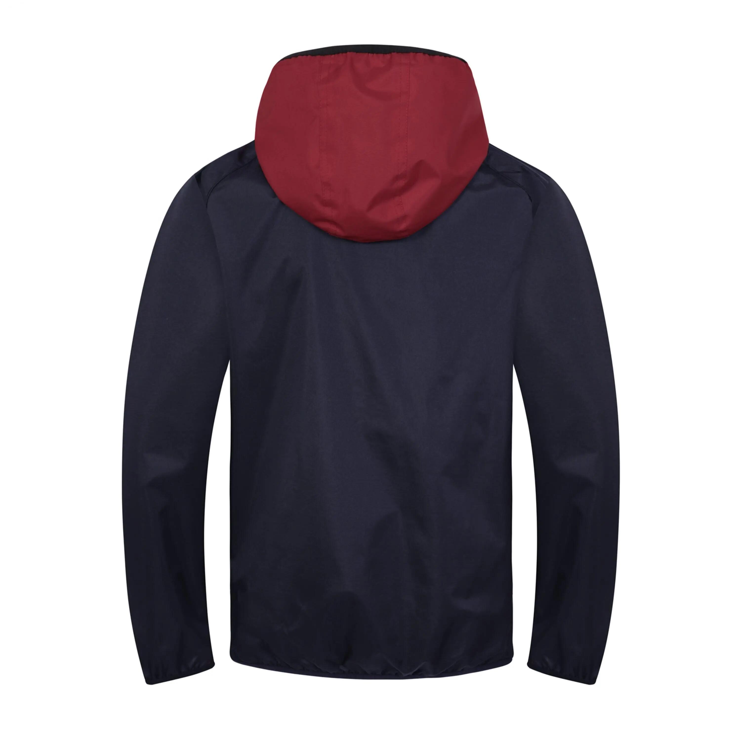 Mens Crest Raglan Windbreaker (Navy/Claret) 3/6