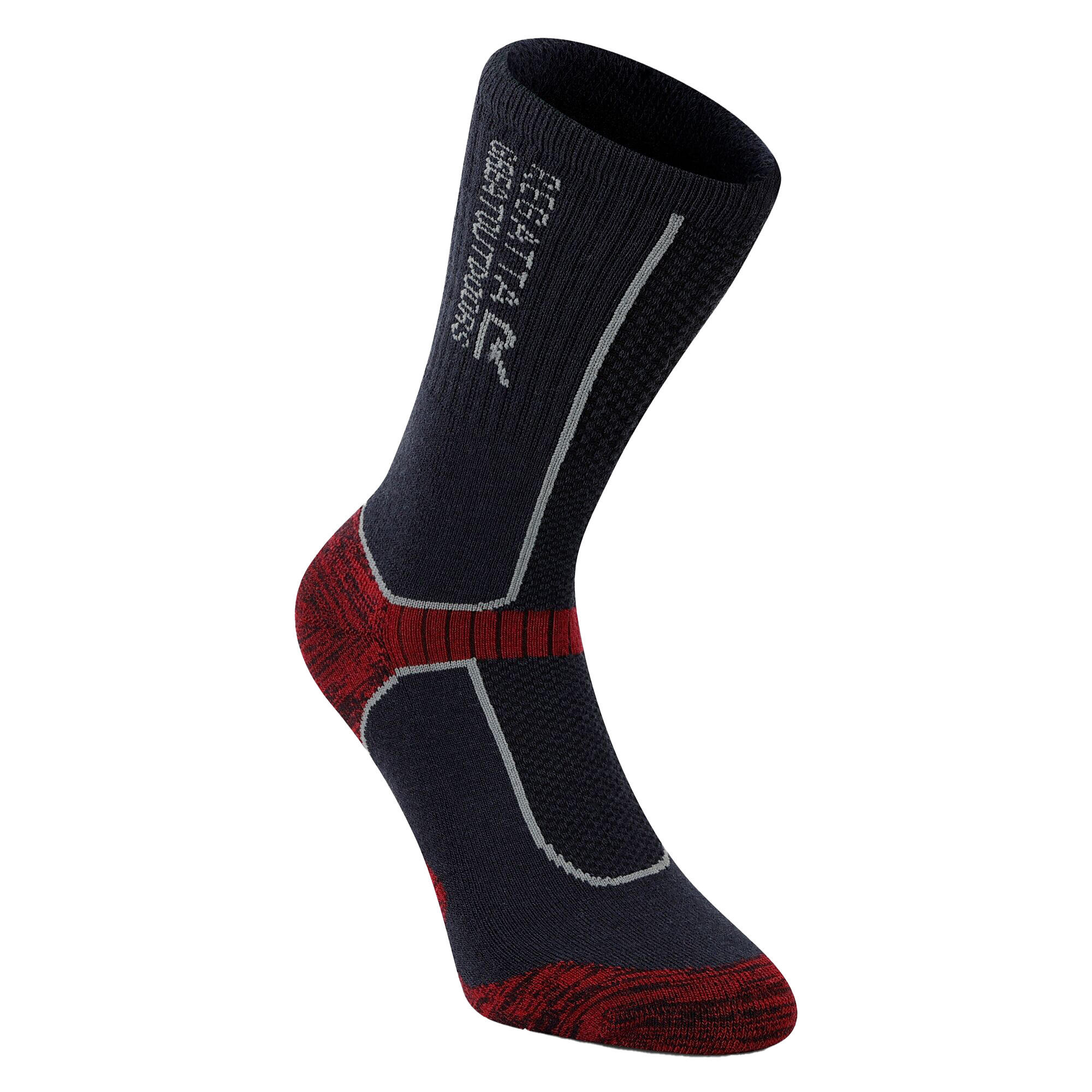 Calzini TrekkingLana Merino Uomo Regatta Grigio Scuro Rio Rosso 3/4