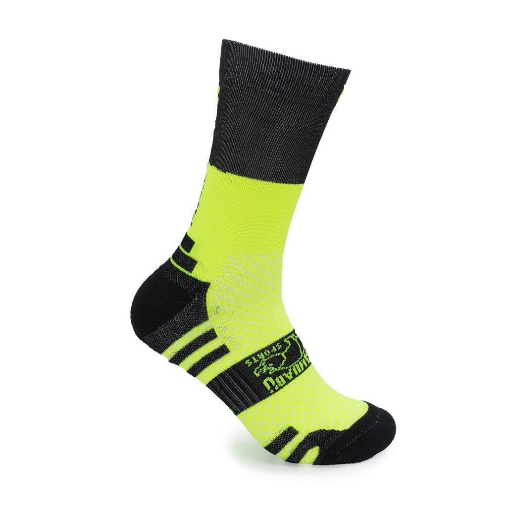 Meias Running Unisexo 2 fios Preto Amarelo MARATHON 6/6