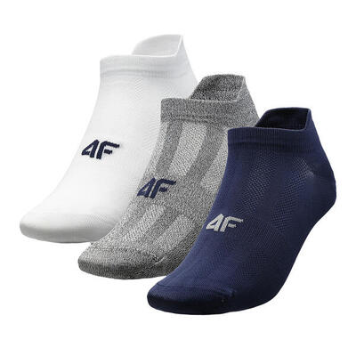 Heren h4l21 enkelsokken (set van 3) (wit/navy blue/grijs)