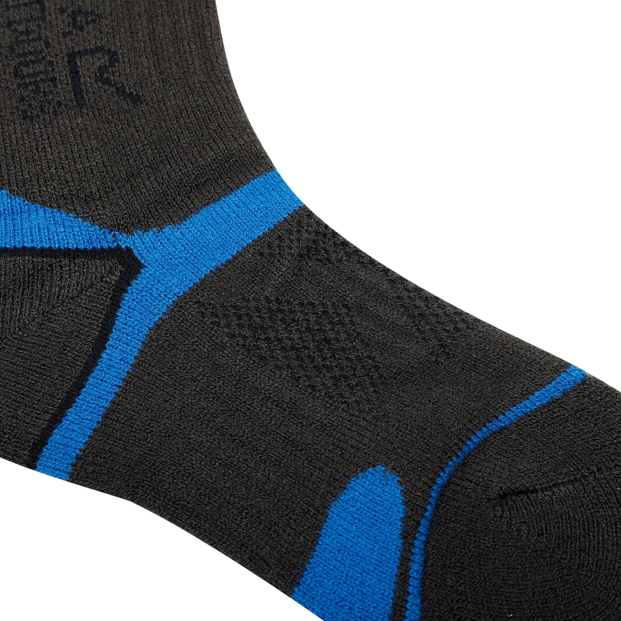 Kinder/Kinder Blister Protect II Crew Sokken (Donkergrijs/Snorkelblauw) 3/4