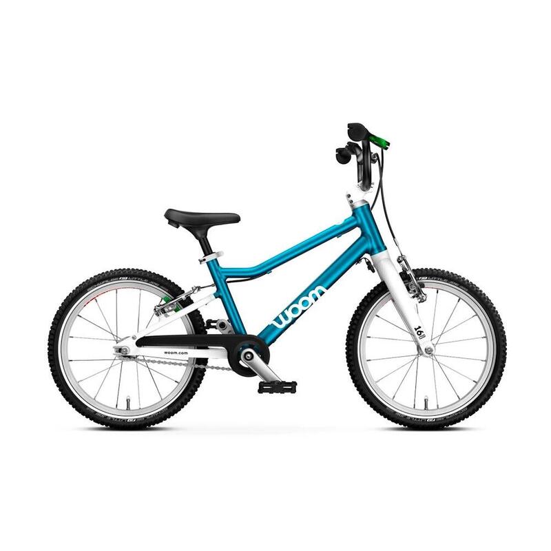 Bicicletă copii Woom GO 3 16" Metallic Blue (4–6 ani).