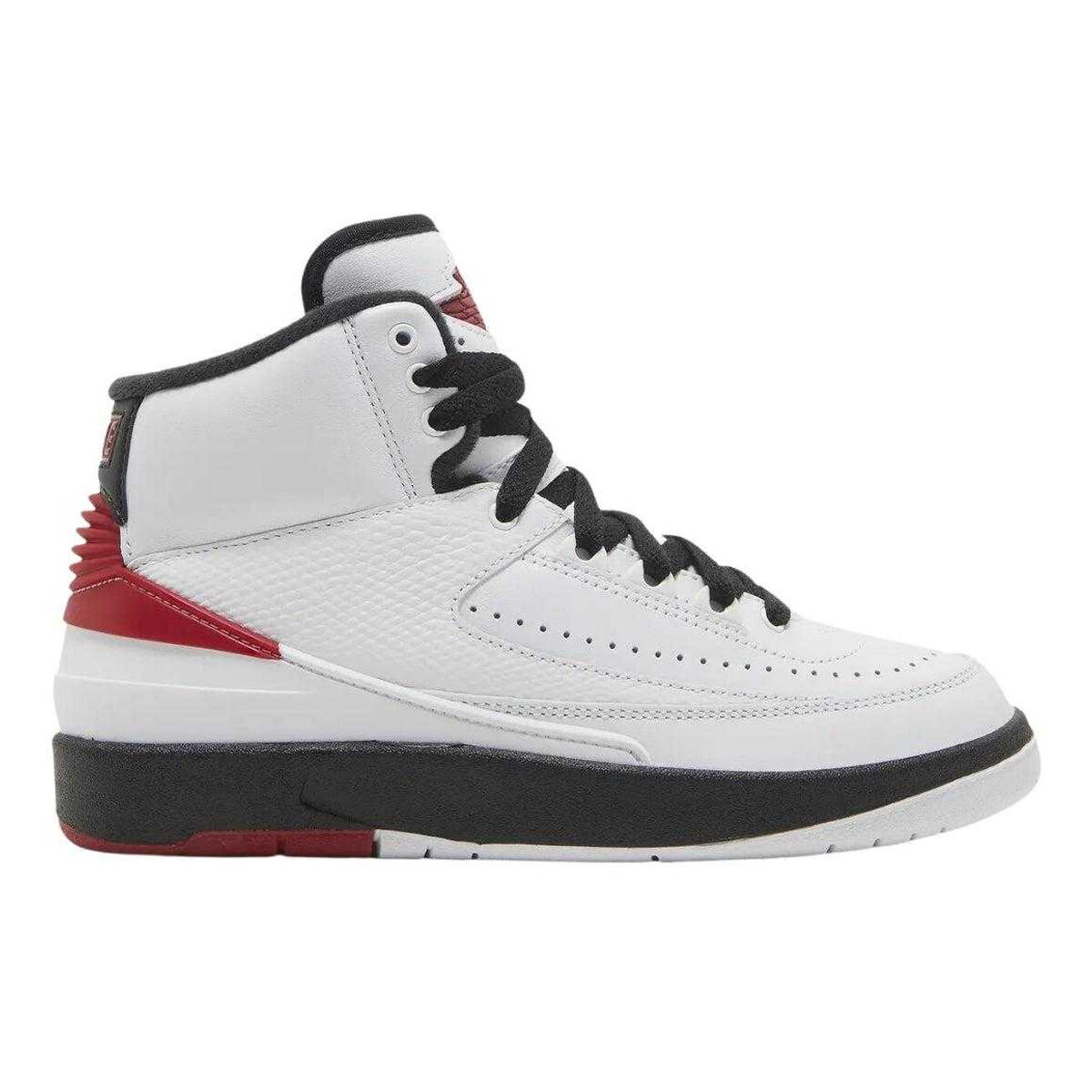 NIKE Air Jordan 2 Retro Scarpe Sportive PelleUomo Nike Bianco Rosso