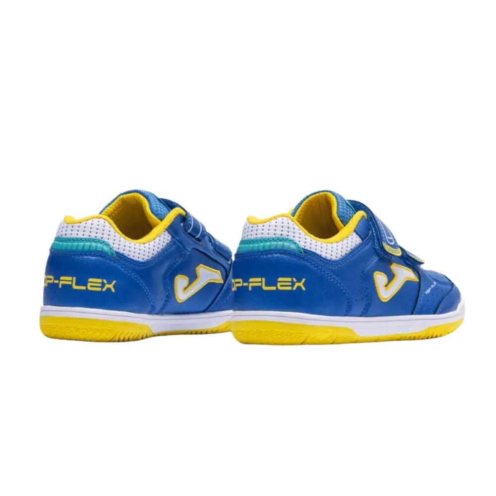 Joma Top Flex JR 2605 Azul Indoor – Sapatilhas de futebol de salão infantil com 3/5