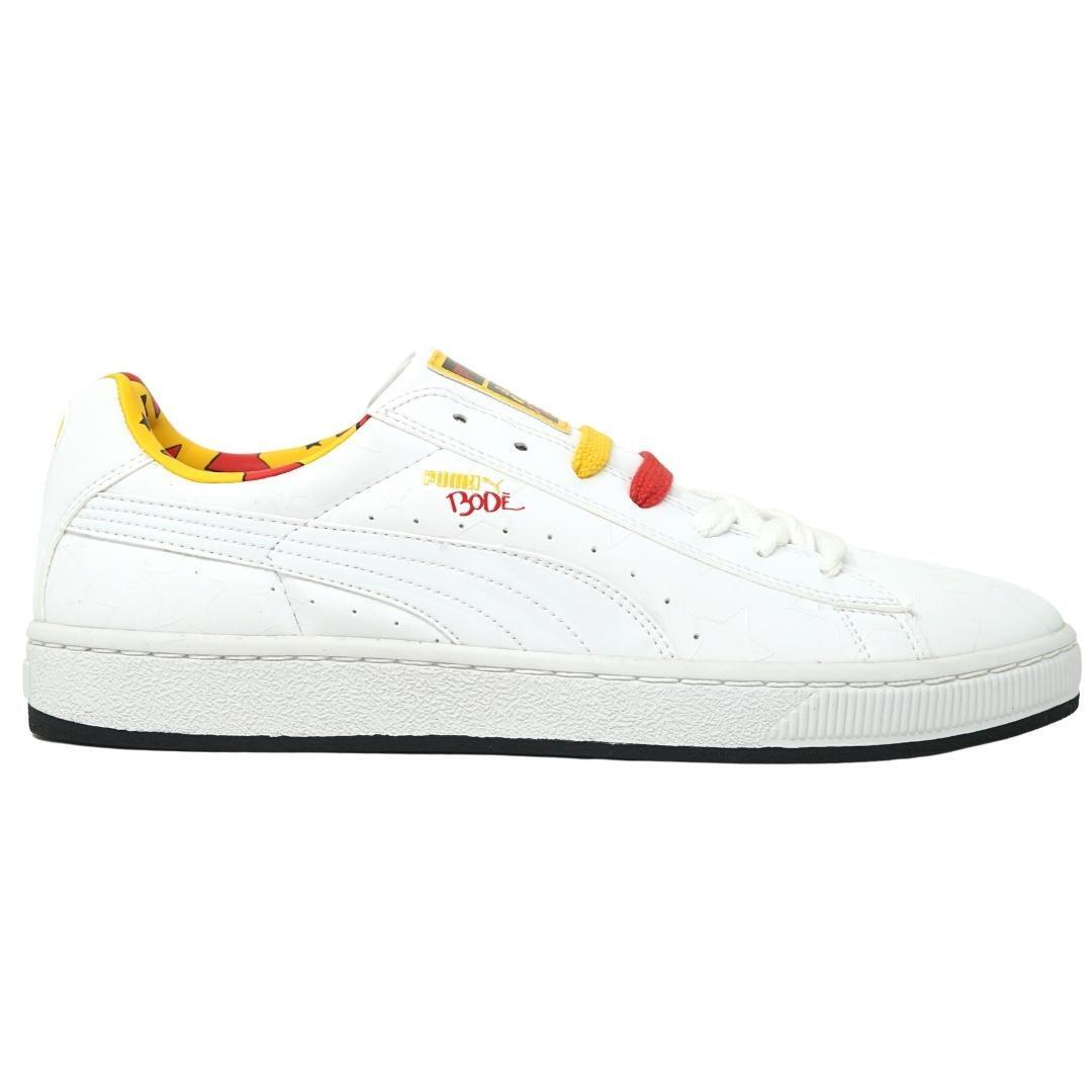 PUMA Unisex Adult Basket II Bode Logo Trainers (White/Yellow/Gold)