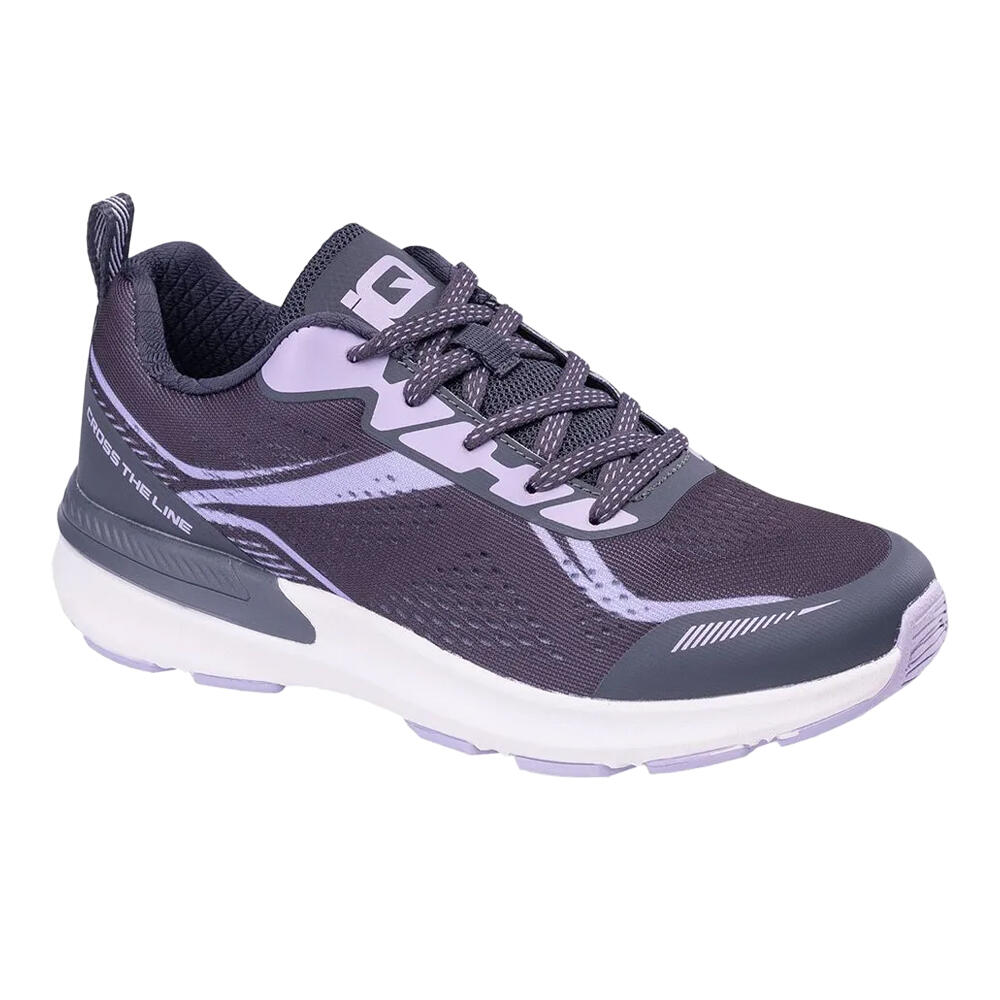 Iq - Baskets Multino Femme (anthracite / Lilas Pastel) - Chaussures De Sport - Marron|violet - Decathlon