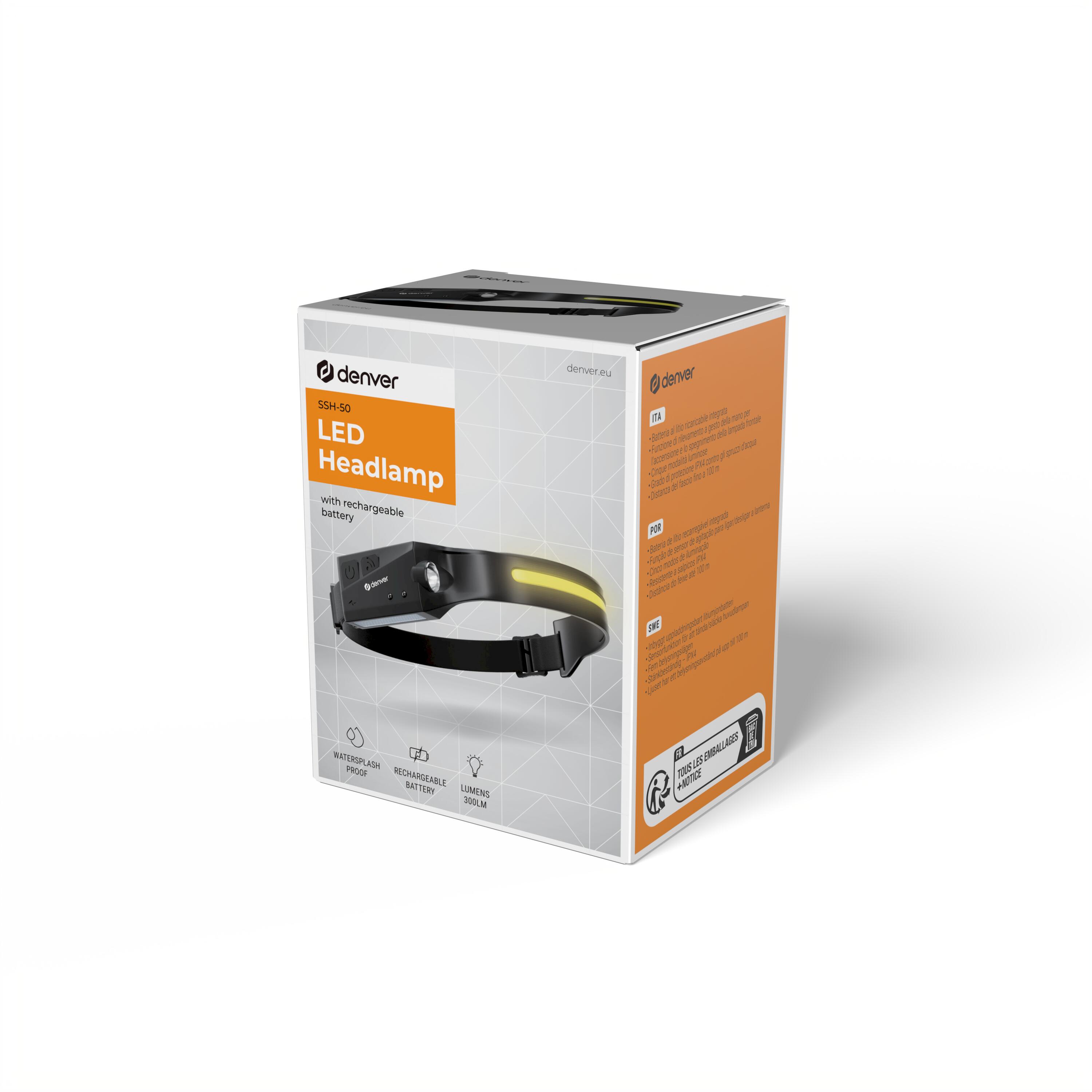 Lampe frontale Denver SSH50 300 lumens 2/7