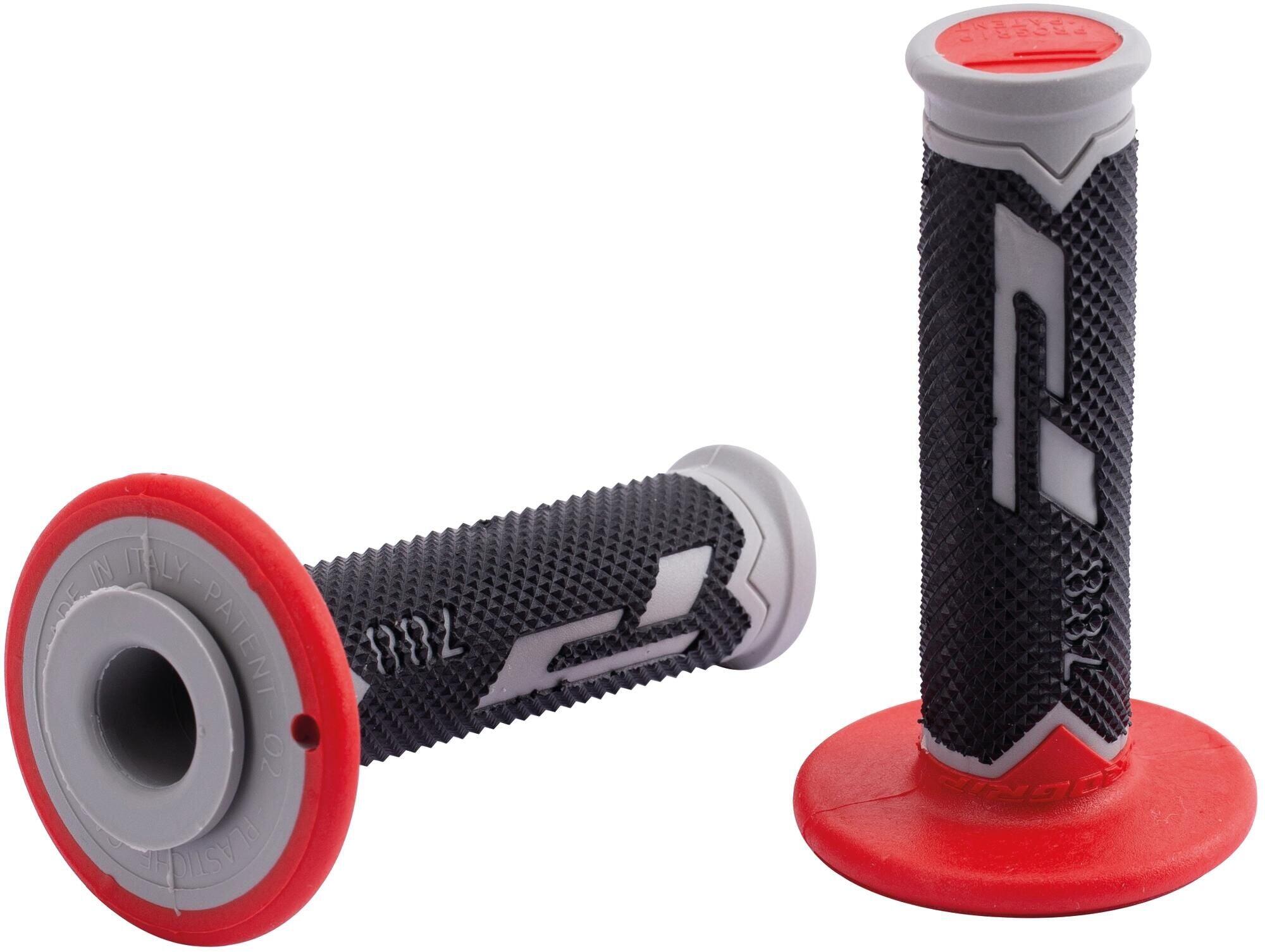 PROGRIP 788 Mod.18 Zamknięte Chwyty 115mm Ø22/25mm Szary/Czarny/Czerwony