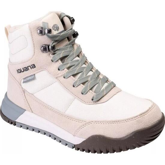 Dames Wezen Suede Waterdichte Mid Schoenen (Beige/Licht Zand/Groen Grijs)