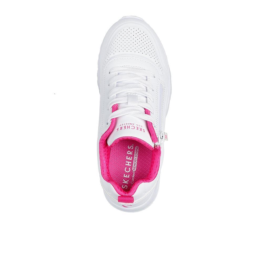 Sapatilhas Skechers Menina Uno Lite Easy Zip Branco 3/4