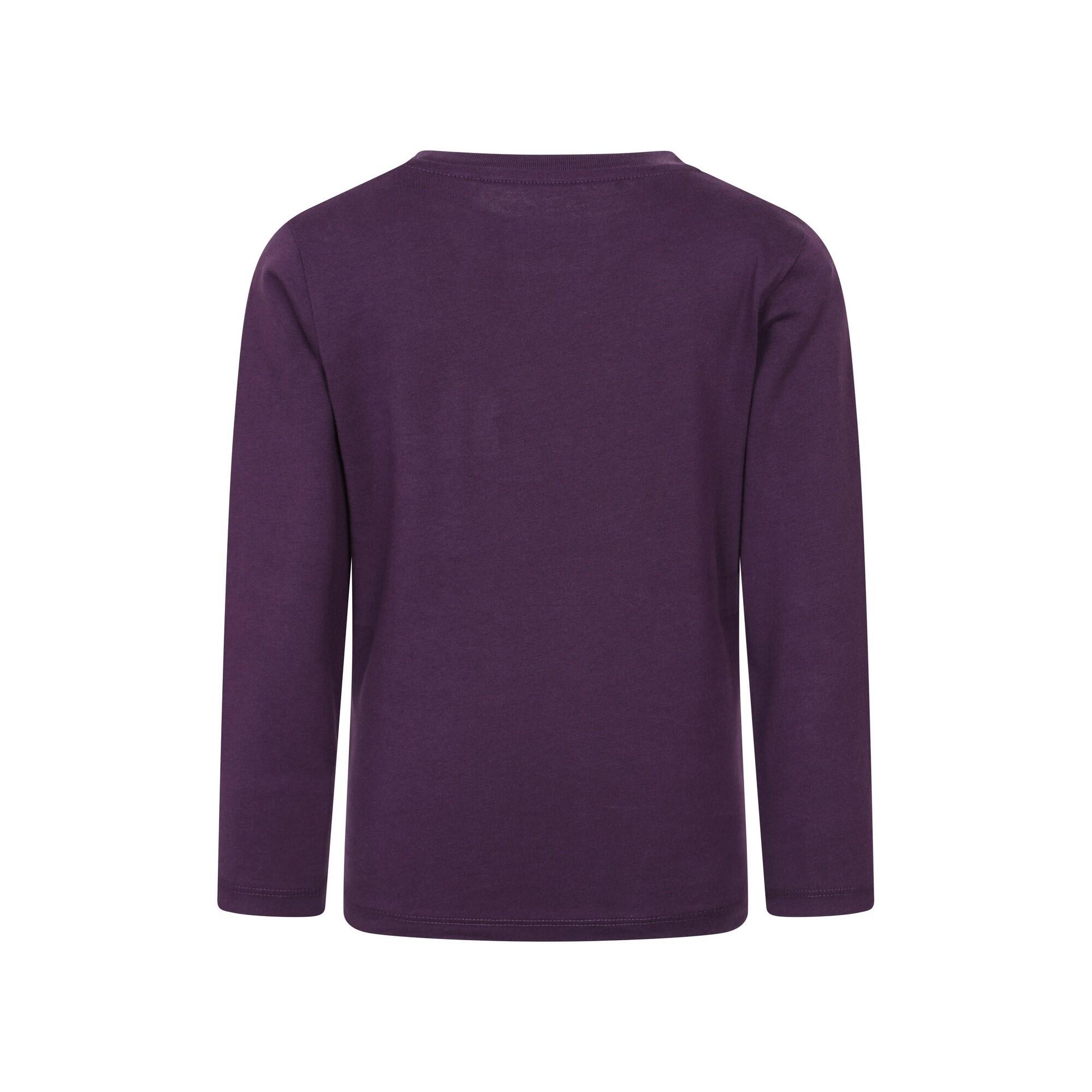 Childrens/Kids Mountain Breathable TShirt (Purple Print) 2/4