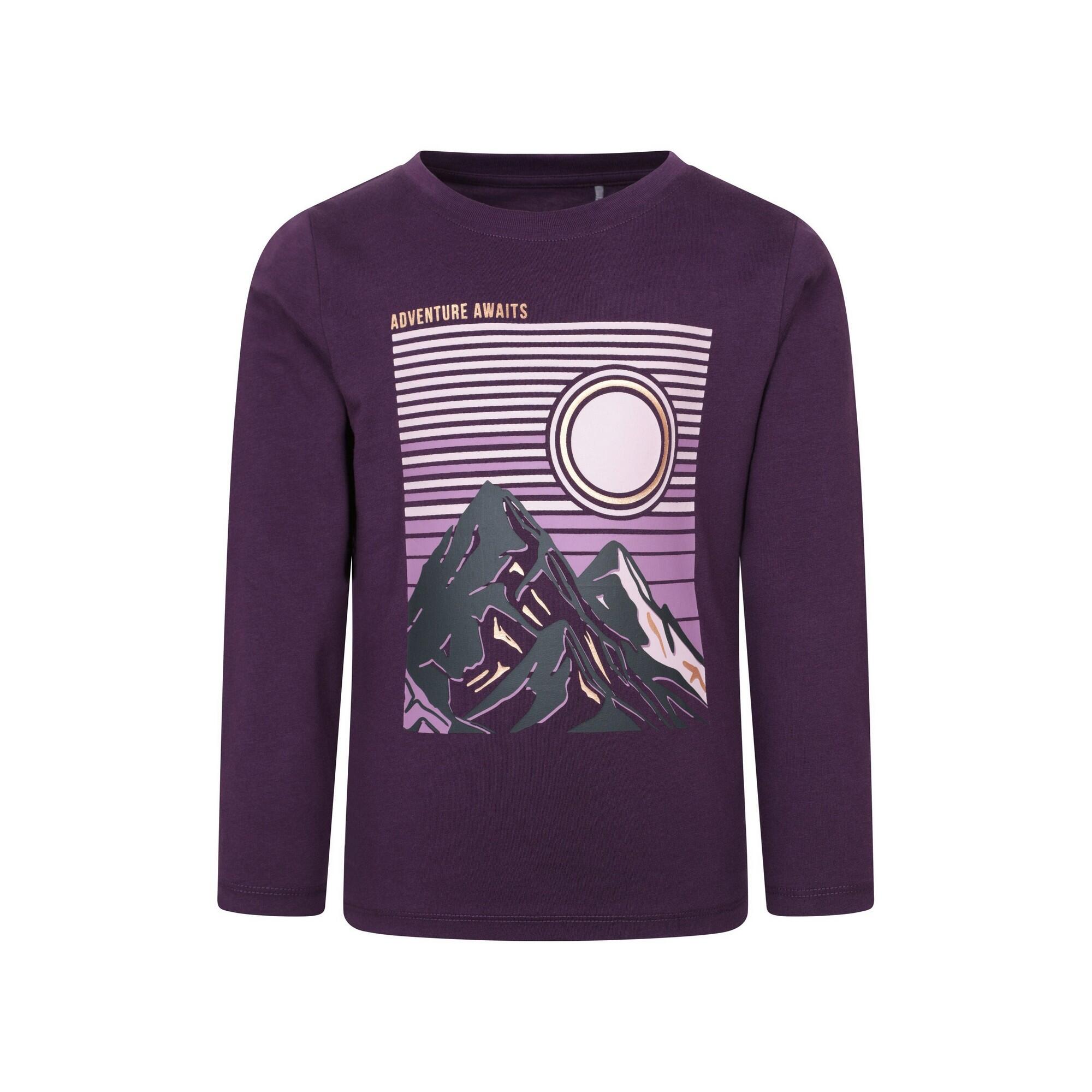MOUNTAIN WAREHOUSE Childrens/Kids Mountain Breathable TShirt (Purple Print)