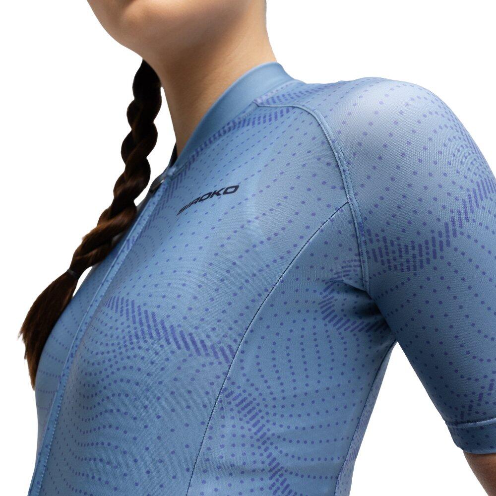 Damen Radsport kurzärmeliges radtrikot für M2-W Monte Velo Blau 4/8