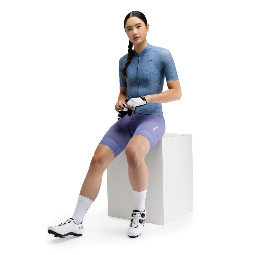 Damen Radsport kurzärmeliges radtrikot für M2-W Monte Velo Blau 3/8