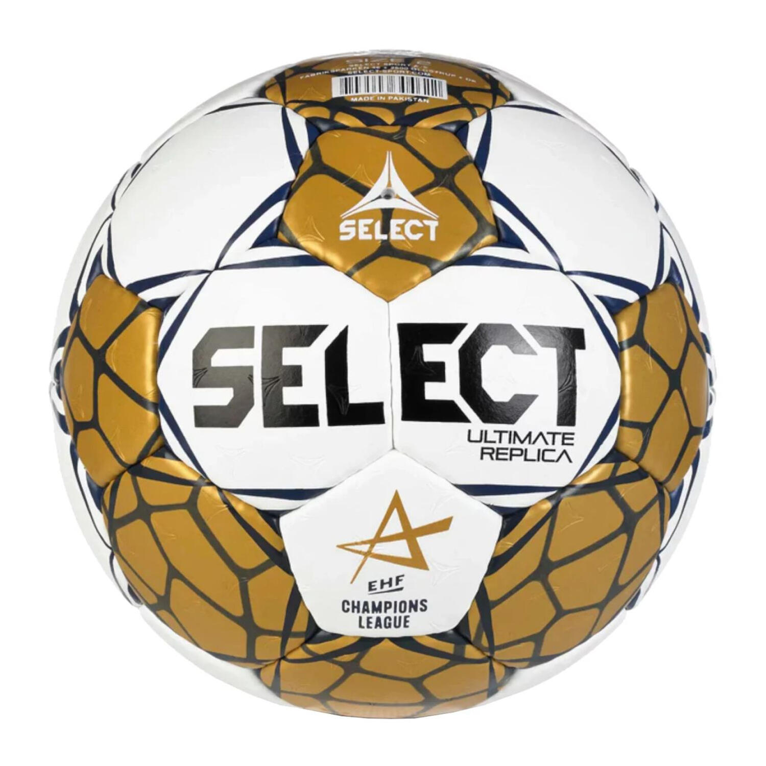 Pallamano Select Champions League Ultimate Replica Dorato Bianco 3 2/3