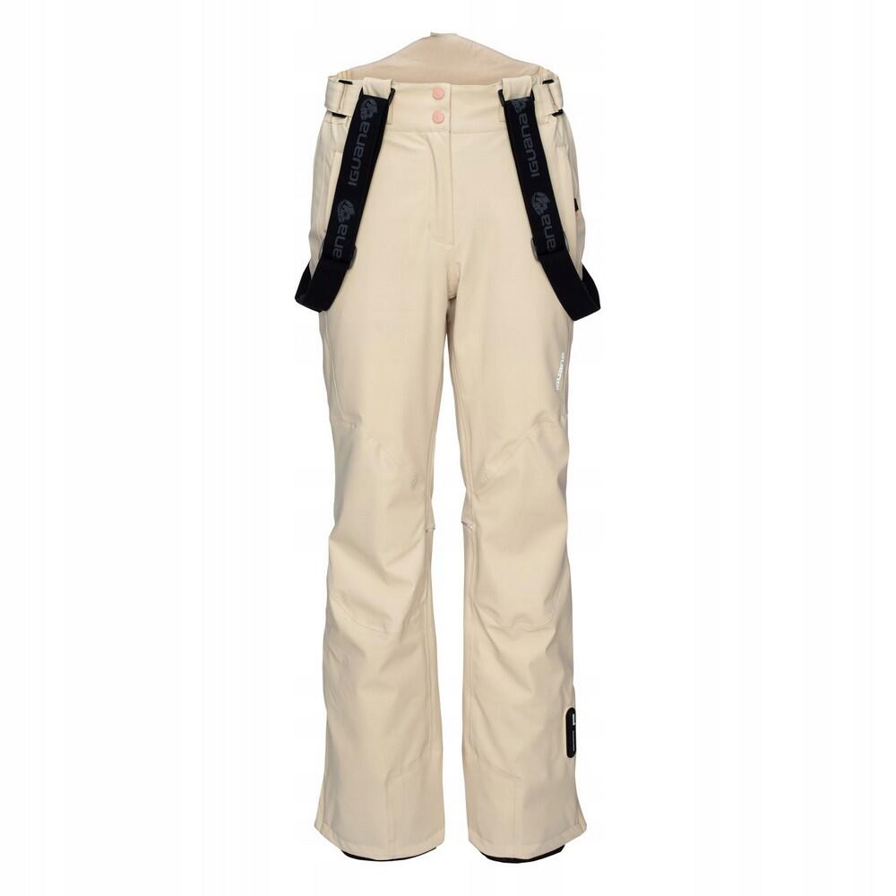 Iguana - Pantalon De Ski Boreta Femme (blanc Cassé / Corail / Rose Pâle) - Pantalons - Marron|vert - Decathlon