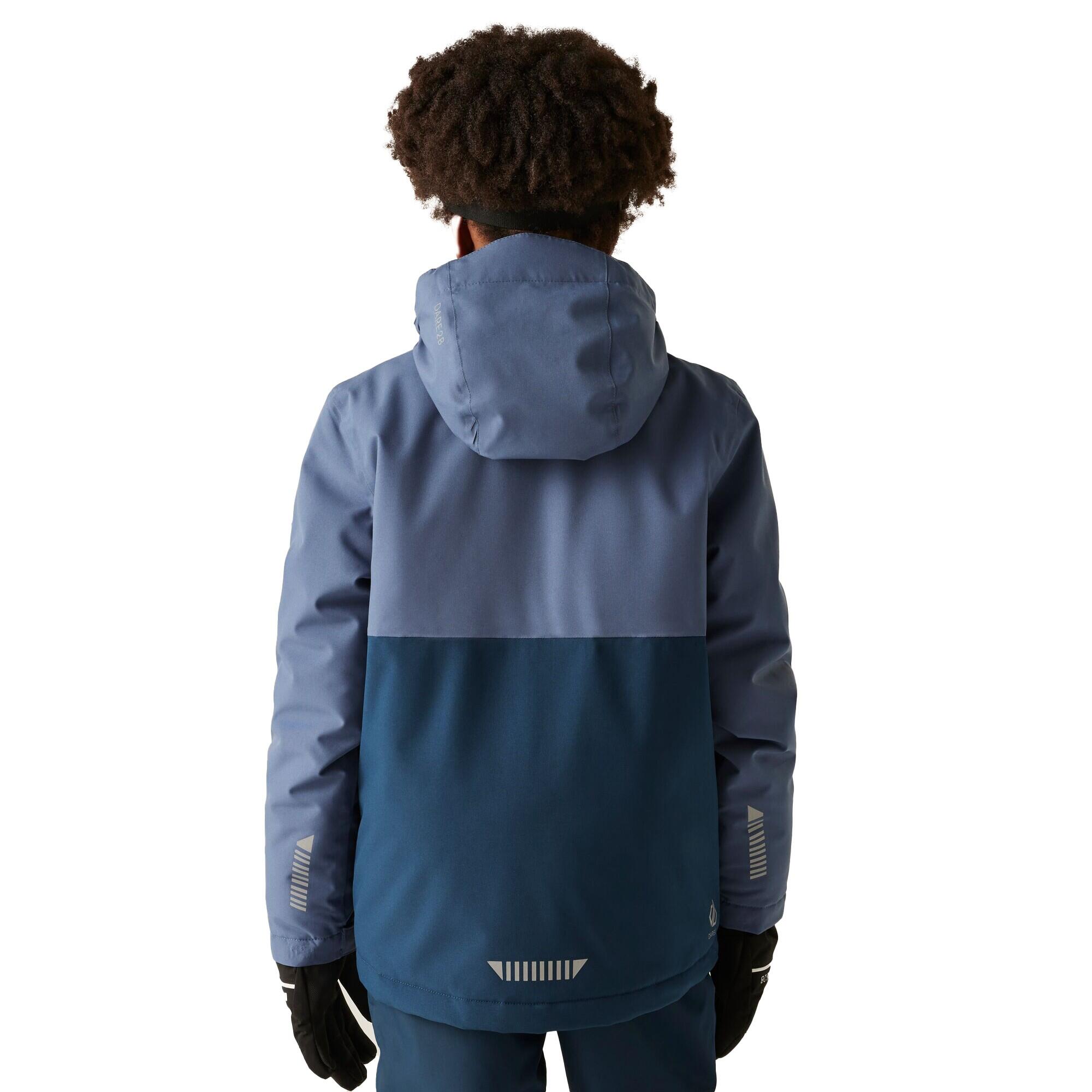"Send It!" Skijacke für Kinder Indigoblau/Dunkel-Jeansblau 4/5