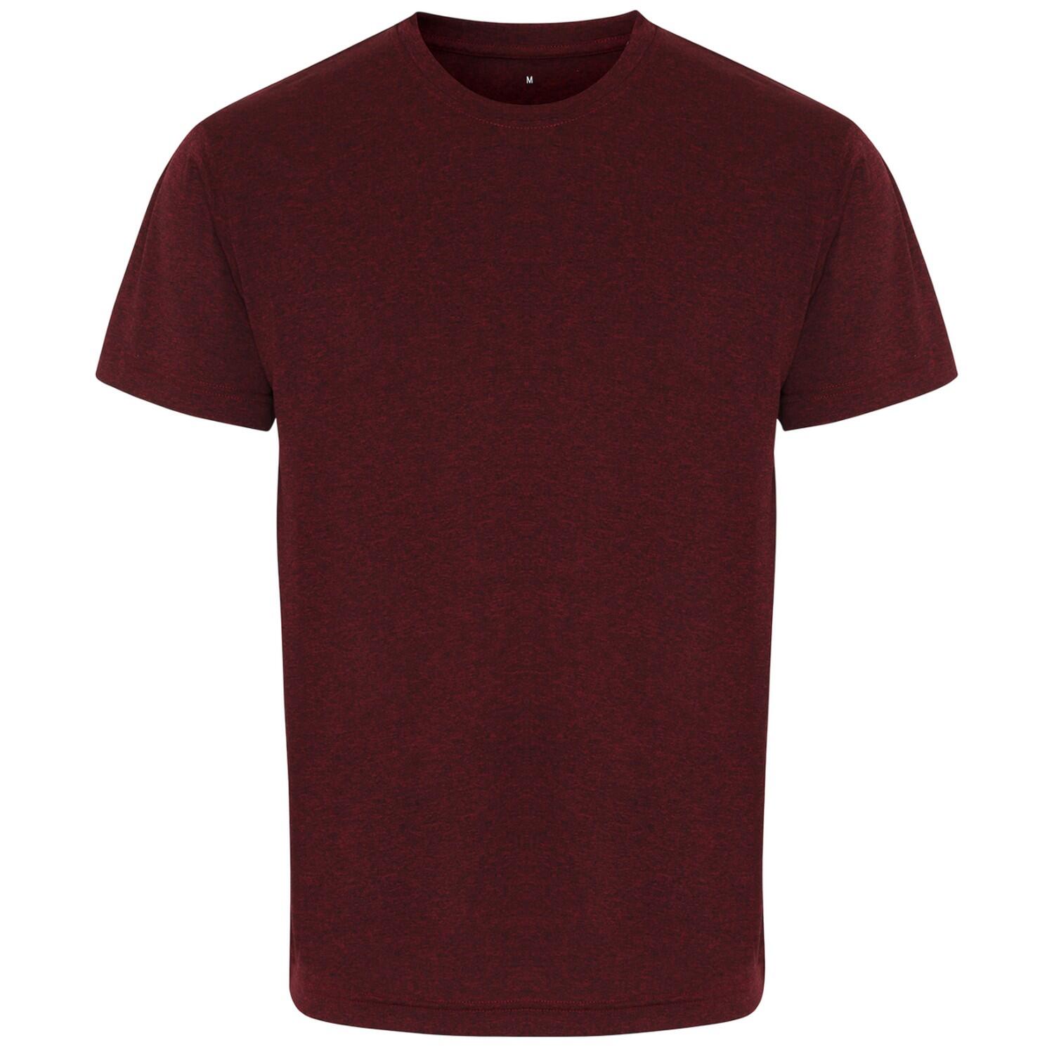 TRIDRI Mens Performance TShirt (Burgundy/Black Melange)