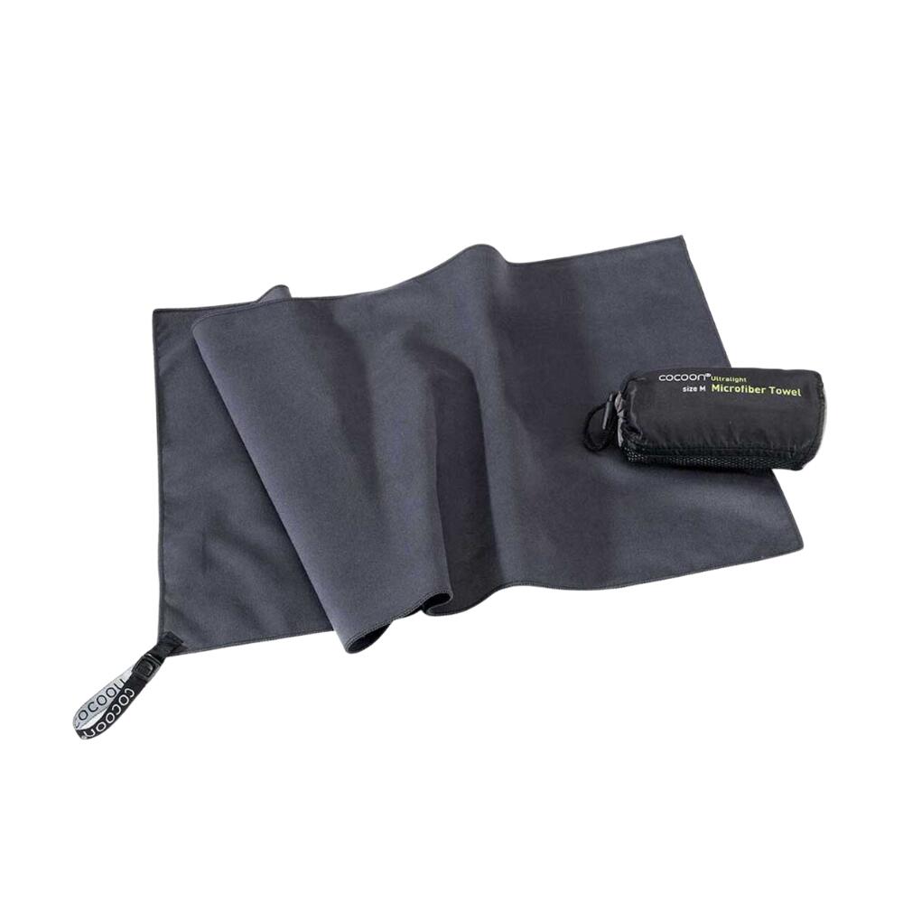 Cocoon - Serviette Microfibre Cocoon Ultralight Medium Manatee Grey - Serviette - Noir - Moyen - Decathlon