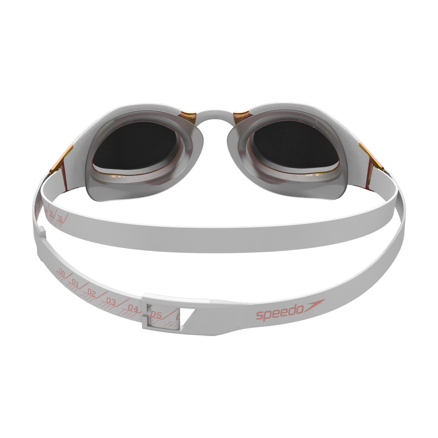 Lunettes De Natation FASTSKIN HYPER ELITE Adulte (Blanc / Gris Oxyde / Rose 2/3