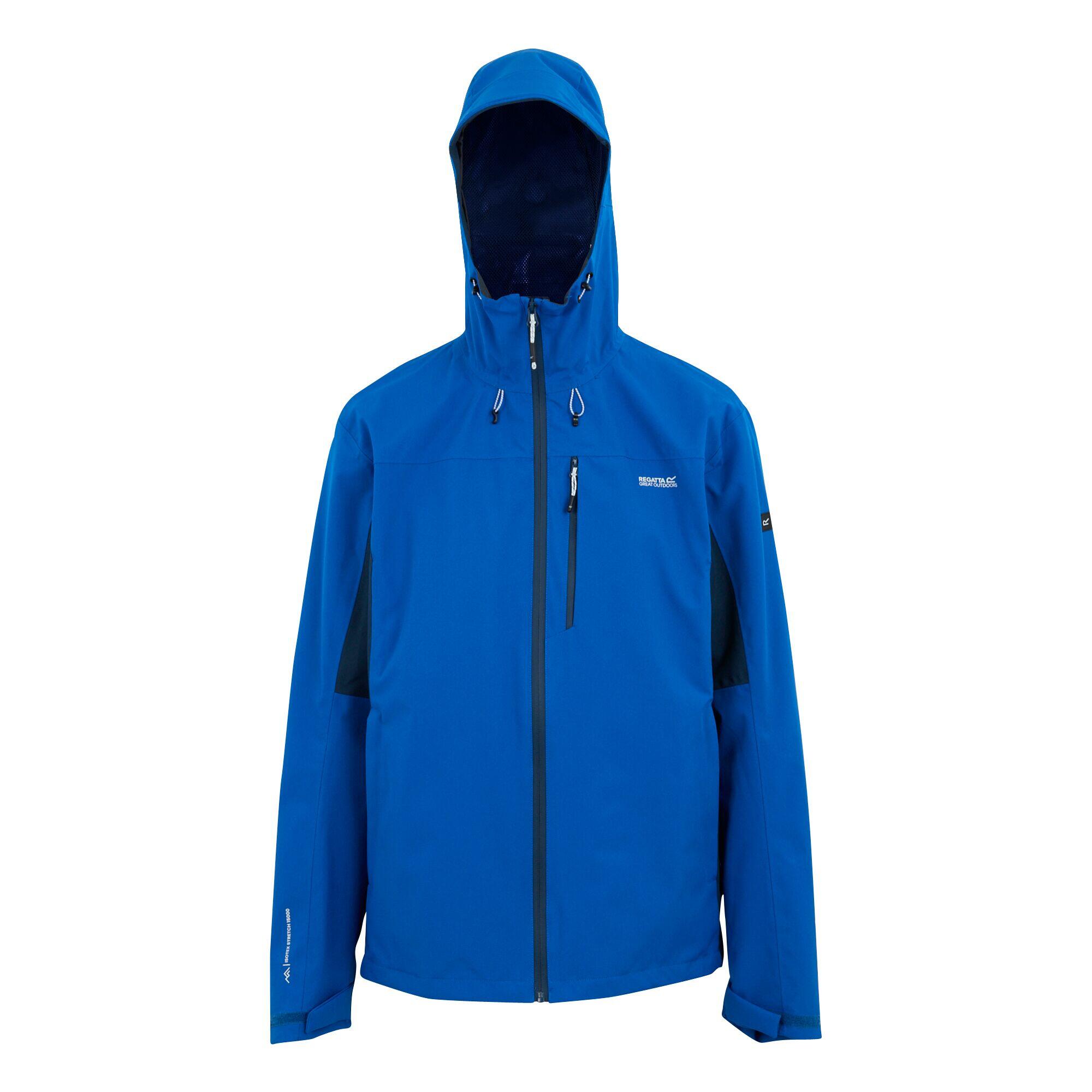 REGATTA Mens Birchdale II Waterproof Jacket (Snorkel Blue/Moonlight Denim)