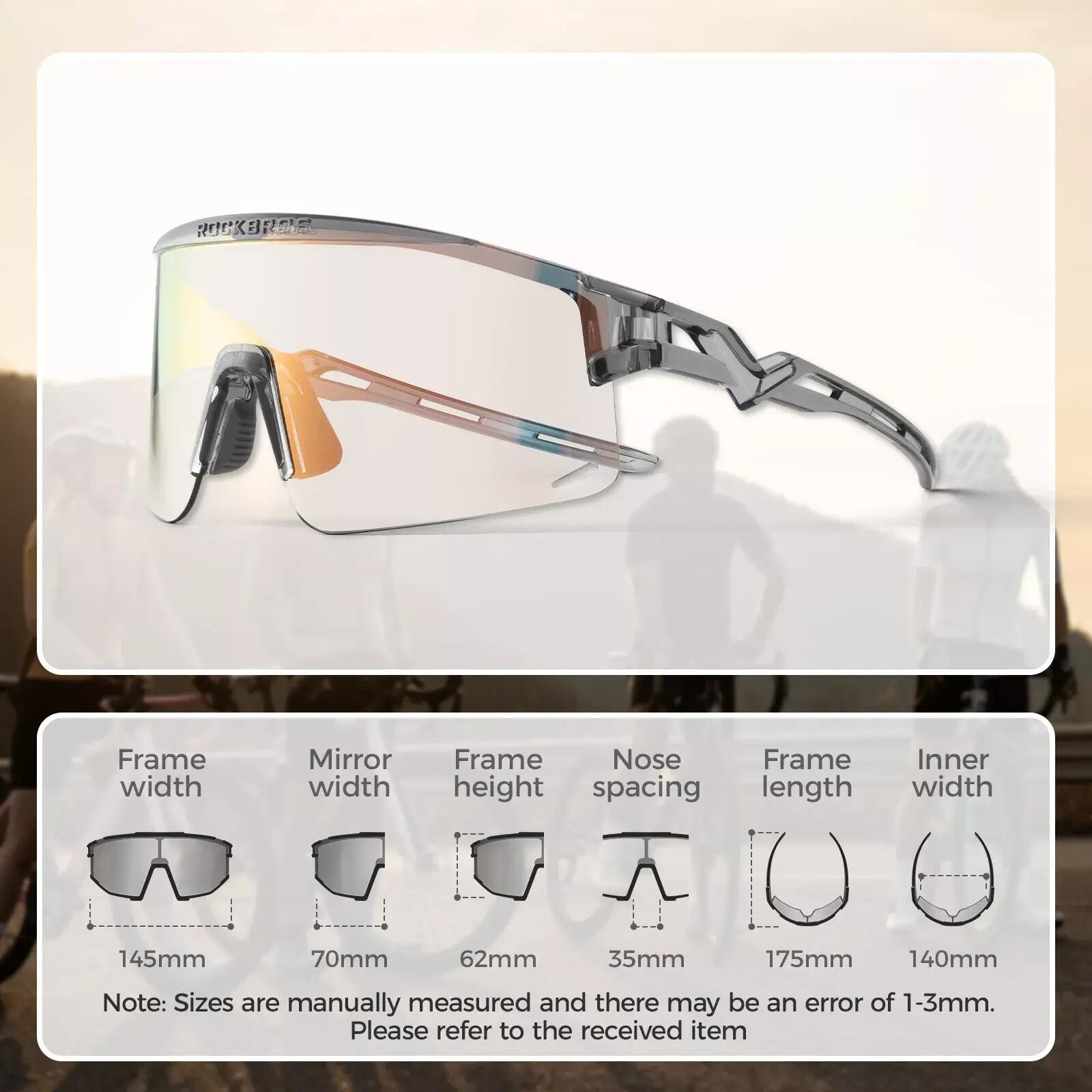 Ochelari ciclism ROCKBROS unisex, lentilă gri anti-UV. 5/6