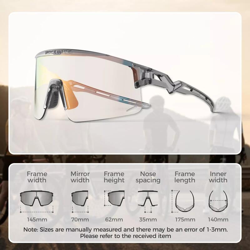 Ochelari ciclism ROCKBROS unisex, lentilă gri anti-UV.