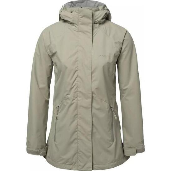 Giacca Impermeabile Donna Elbrus Makari Grigio Muschio Salvia D'Argento