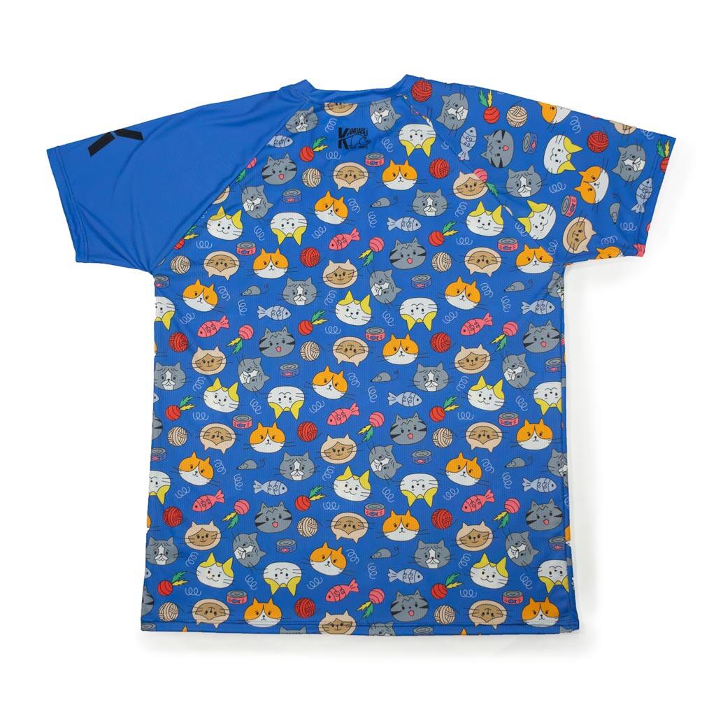 Camiseta Running Hombre Azul Cielo Violeta GATITOS 2/5