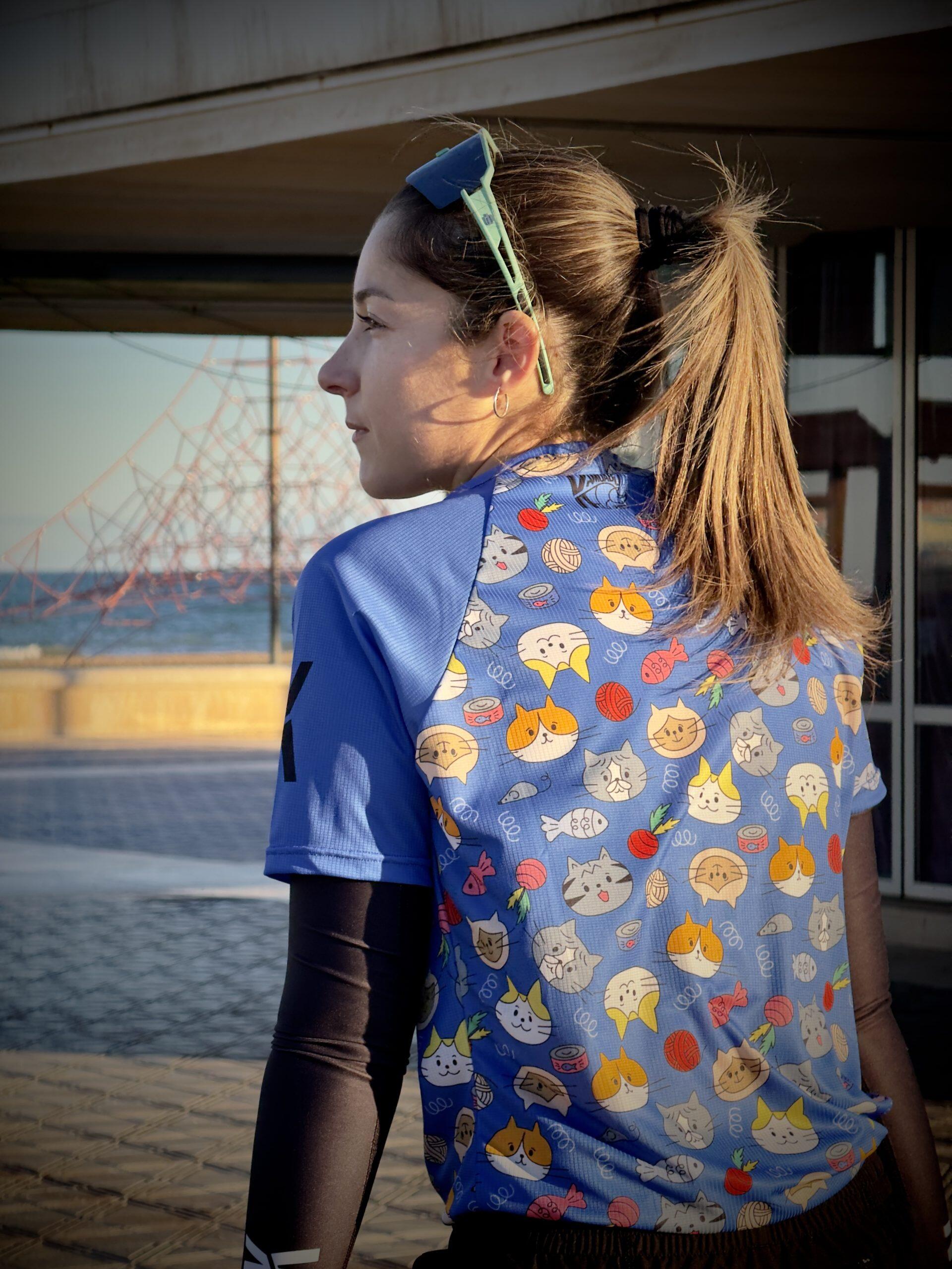 Hardloopshirt Dames Hemelsblauw Paars GATITOS 5/6