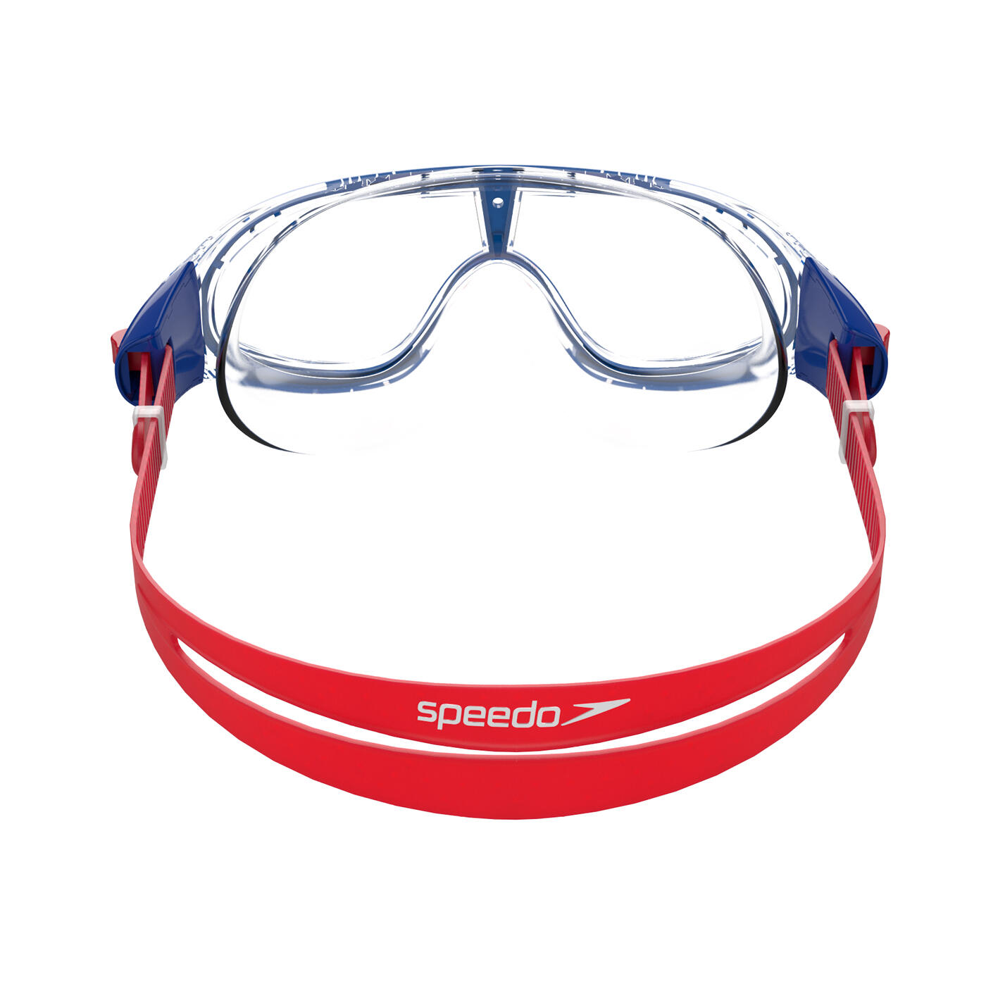 Occhialini Da Nuoto Bambini Speedo Rift Rosso Lava Blu Bellissimo Trasparente 2/3