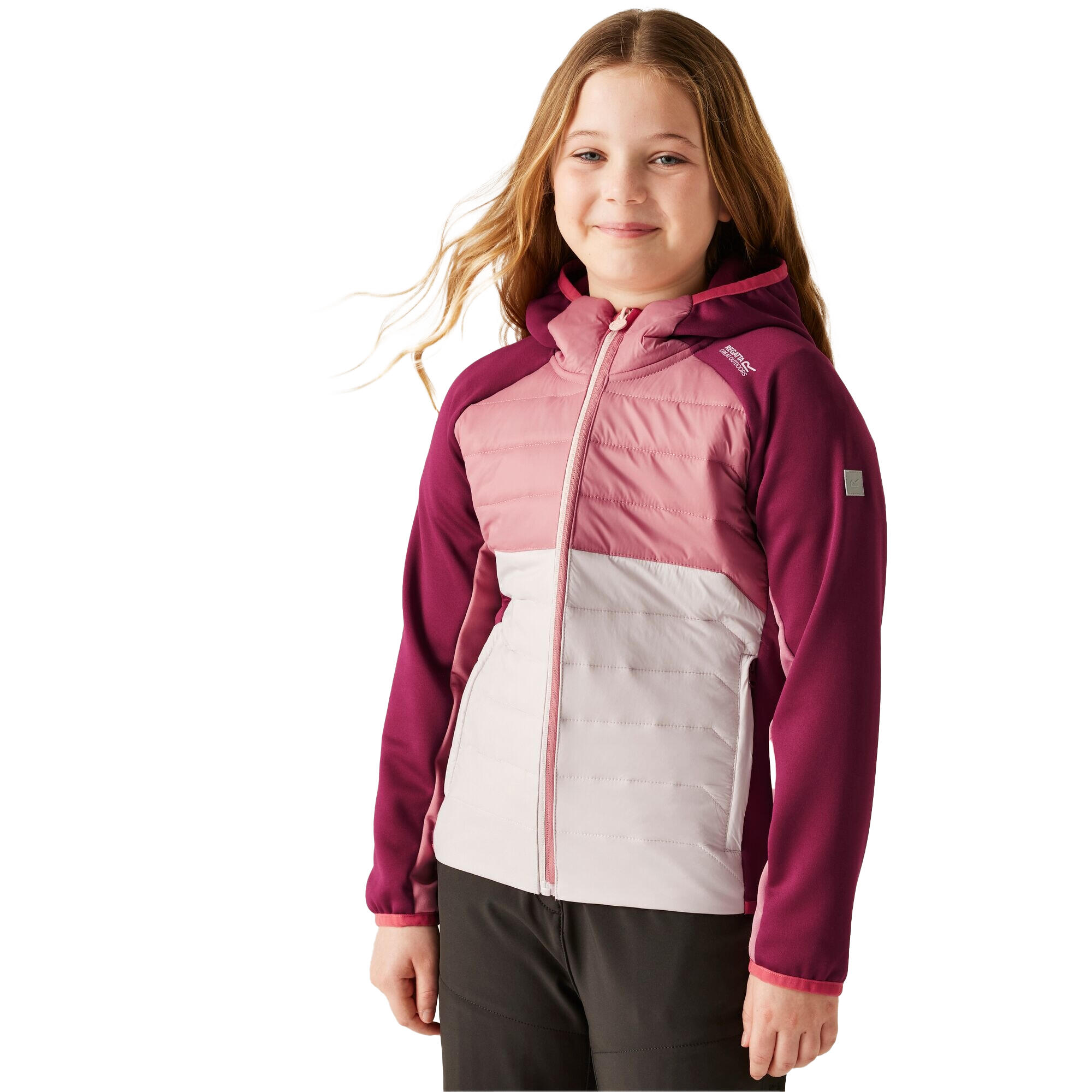 Veste Hybride KIELDER Enfant (Rouge Sombre / Vieux Rose / Lotus) 4/5