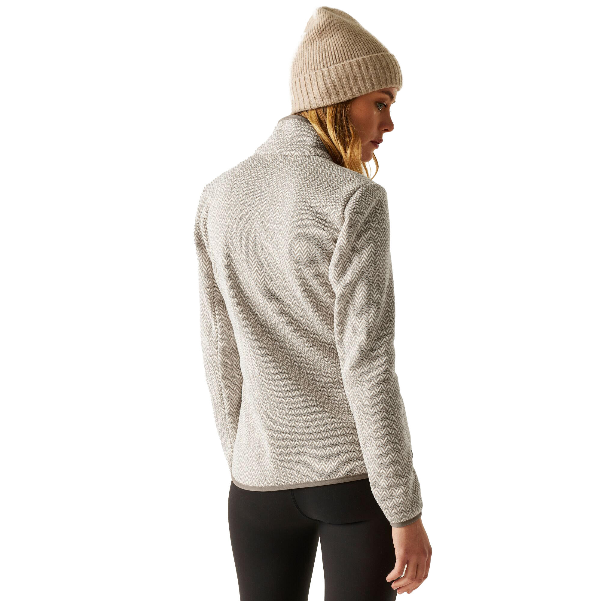 Casaco de lã Fecho de Correr Elzie Mulher (Branco pedra/Taupe suave) 4/5