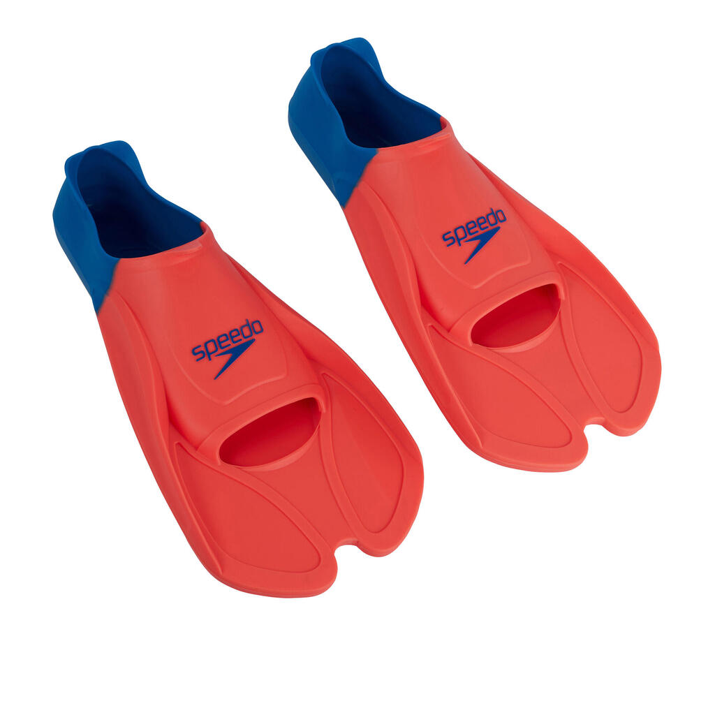 Unisex Adult fuse Training Diving Fins (Fluorescent Tangerine/Pool Blue/Blue