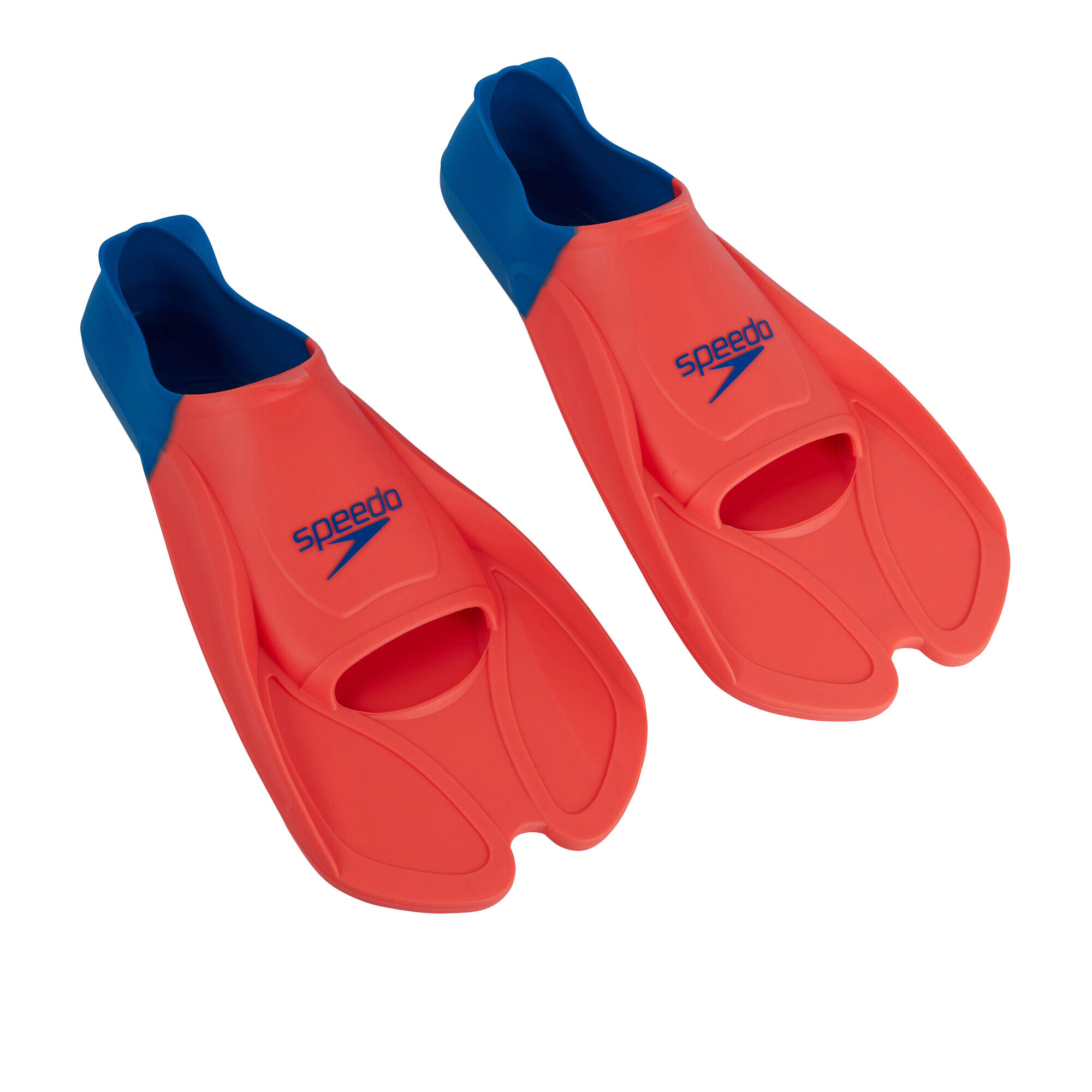 Speedo - Palmes De Plongée Adulte (mandarine Fluo / Bleu Piscine / Bleu Flamme) - Palmes - Bleu|orange - 47 - Decathlon