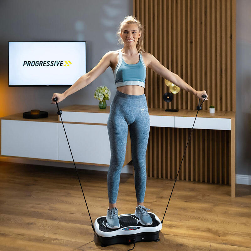 Aparat vibromasaj PROGRESSIVE UltraFit + 5 accesorii - Alb