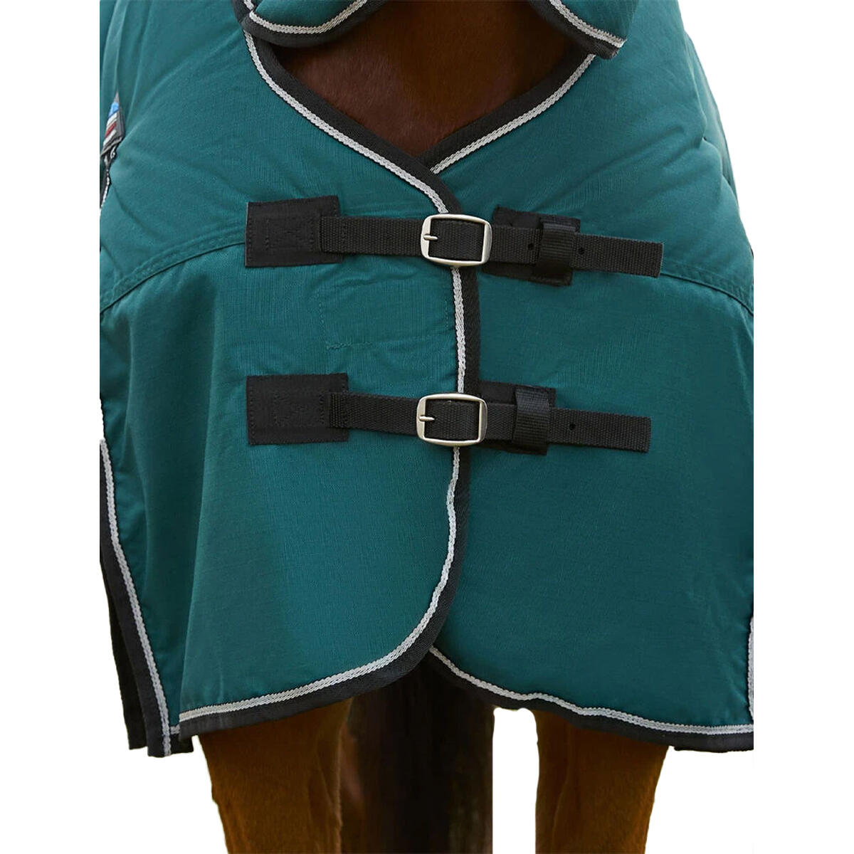 Couverture D´extérieur Pour Chevaux COMFITEC CLASSIC (Vert Forêt / Noir) 3/4