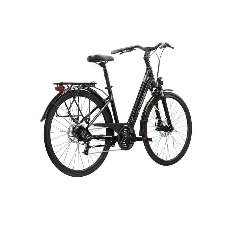Bicicletă de oraș KROSS Sentio 3.0, roată 28\", cadru 20\", neagră.