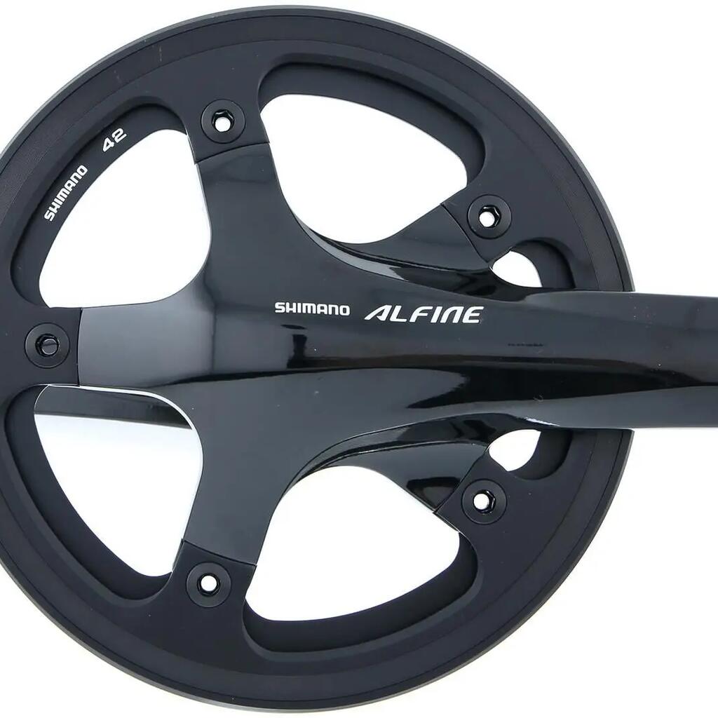 SHIMANO Alfine FC-S501 Crankset 42T 170mm HT2 Single-Speed, Black.