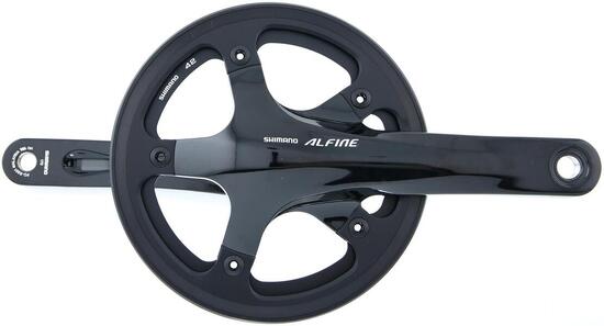 Shimano crankstel alfine fc-s501 crankset shim.alfi.fcs501 42t.170mm ht2 1sp bl.