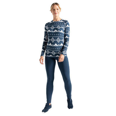 Dames exchange iii fair isle base layer set (maanlicht denim)