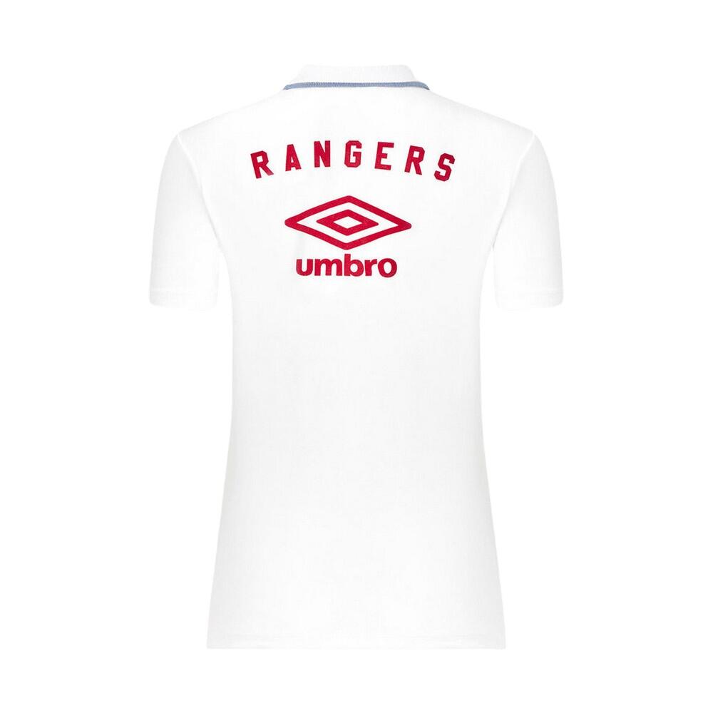 Polo Manches Courtes Voyage RANGERS FC Femme (Blanc / Rouge Sucette) 2/2