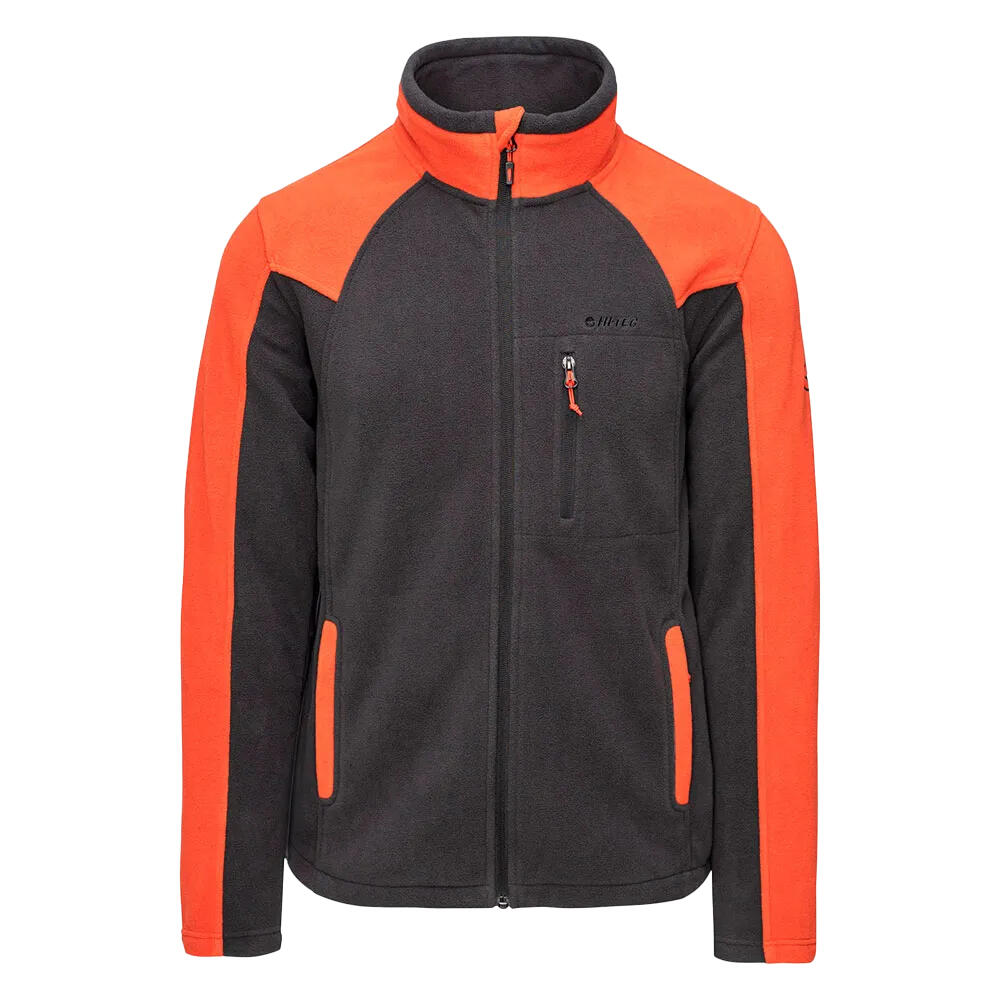 Hi-tec - Veste Polaire Monar Homme (thé Rooibos / Phantom) - Polaire - Noir|orange - Decathlon