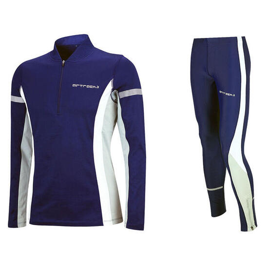 Herren Winter Fleece Thermallaufset (2-tlg.) Laufshirt Langarm + Laufhose Lang