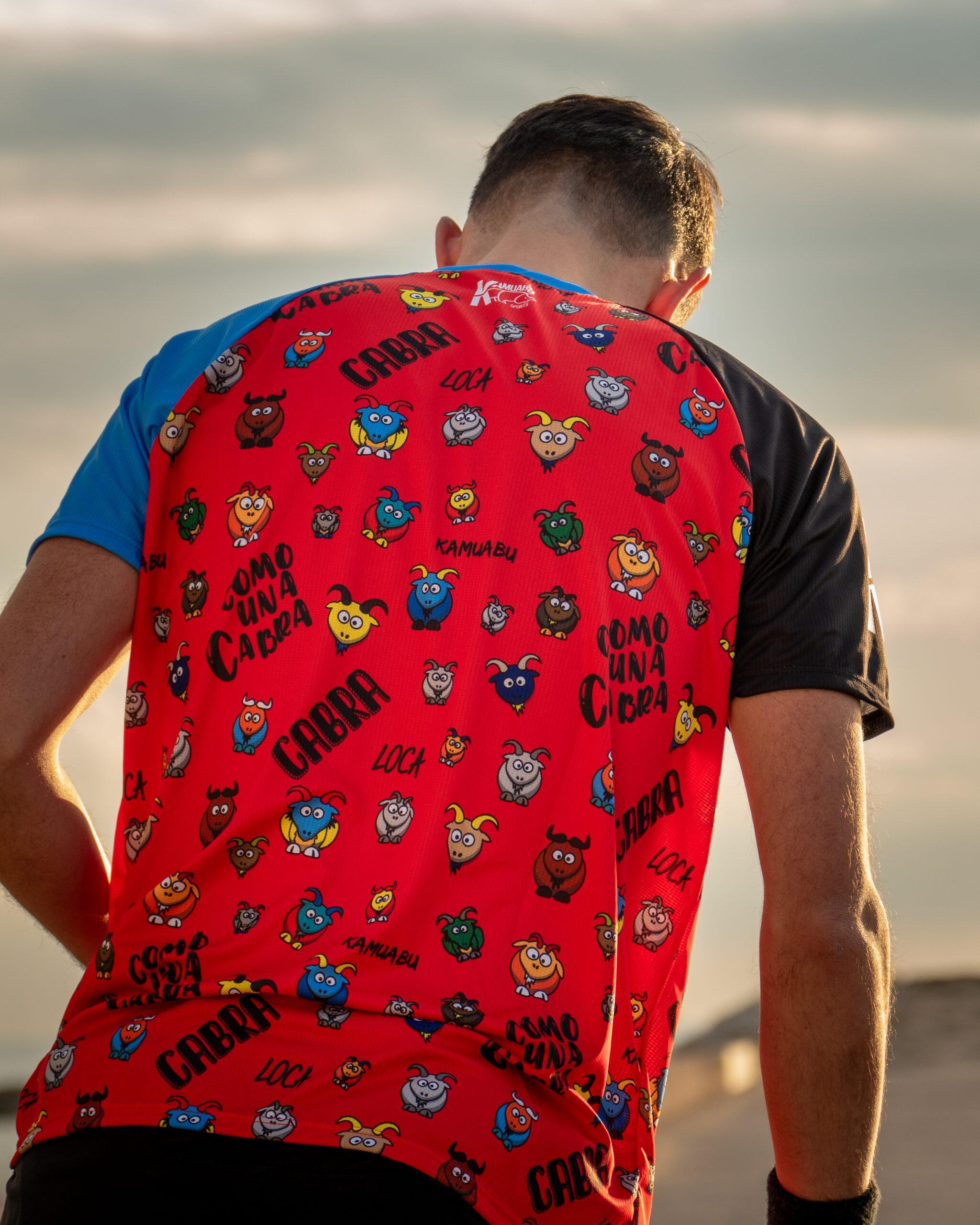 Maglia Running Uomo Rossa COMO UNA CABRA 4/5
