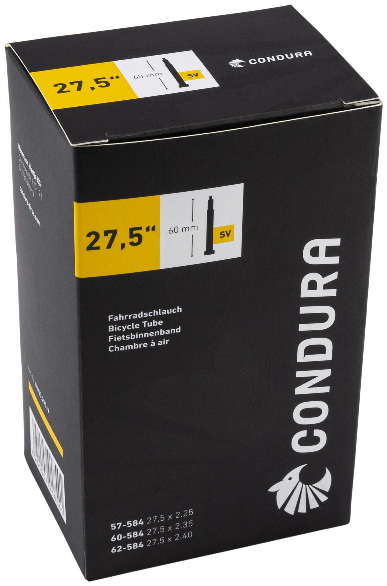 Wewnętrzna dętka Condura 27,5 cala SV60 57/62-584 - Idealna do jazdy miejskiej