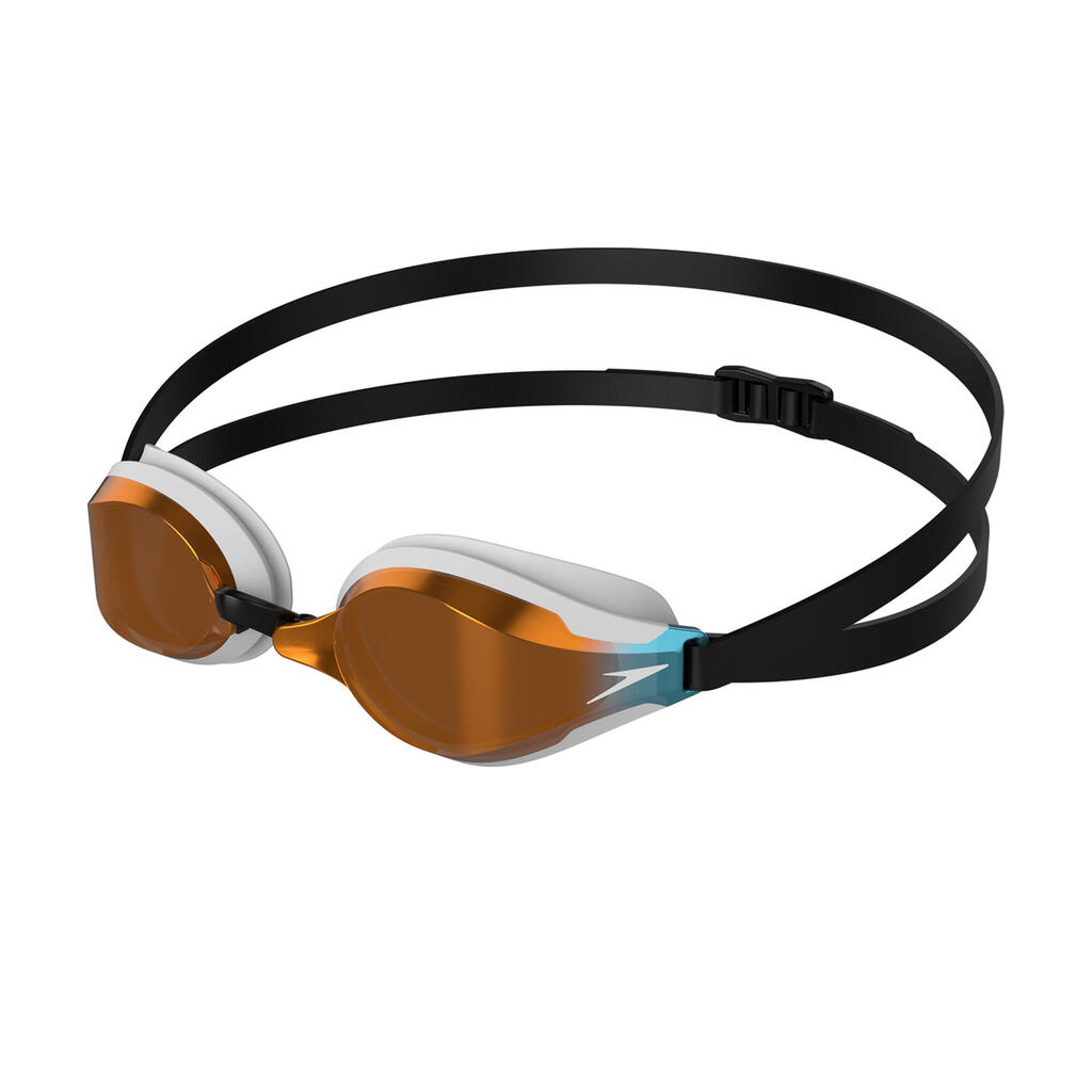 Unisex Adult Fastskin Speedsocket 2 Swimming Goggles (Black/White/Fire Gold)